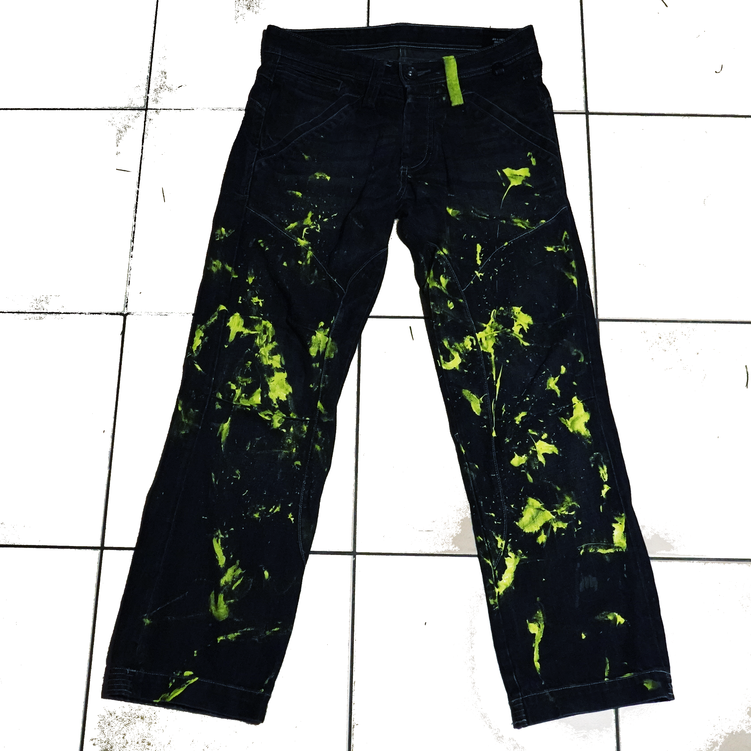 kids@War neon yellow jeans